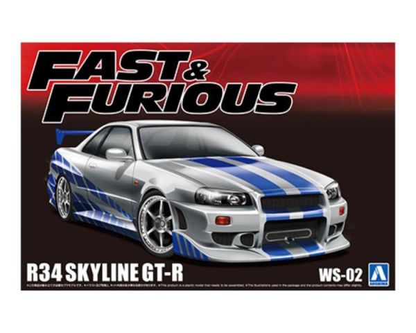 (預購) AOSHIMA 1/24 WS-02 R34 Skyline GT-R 組裝模型 20260407 AOSHIMA 1/24 WS-02 R34 Skyline GT-R 組裝模型