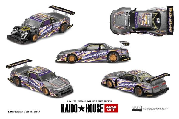 (預購) KaidoHouse x MINIGT 1/64 日產 Nissan Silvia S13-R KAIDO DRIFT V1 KHMG235 20251023 KaidoHouse x MINIGT 1/64 日產 Nissan Silvia S13-R KAIDO DRIFT V1 KHMG235