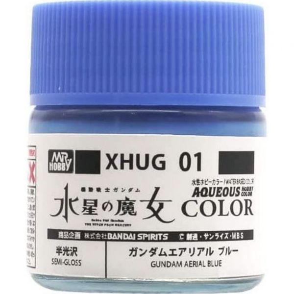 GSI 郡氏 水性漆 XHUG-001 水星的魔女鋼彈專用漆01 風靈藍 半光澤 GSI,郡氏,水性漆,XHUG-001,水星的魔女,鋼彈,專用漆,01,風靈藍,半光澤,