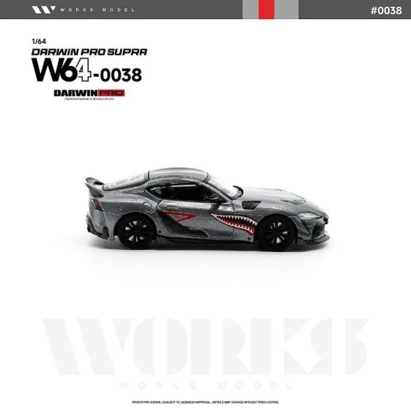 (預購) WORKS MODEL 1/64 豐田 DARWIN PRO SUPRA CARBON GREY W640038 20260625 WORKS MODEL 1/64 豐田 DARWIN PRO SUPRA CARBON GREY W640038