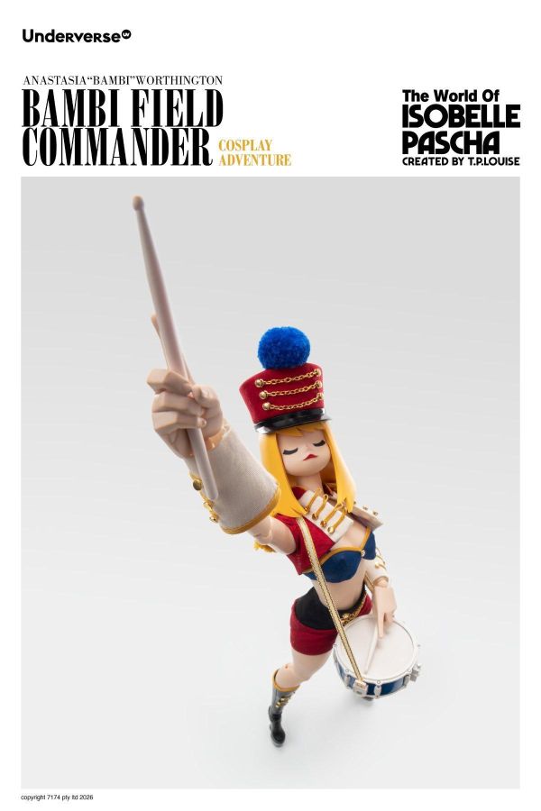 (預購) Underverse 1/6 伊莎貝爾‧帕夏系列 Cosplay系列 軍樂指揮官斑比 可動完成品 UV202615-1 20260903 Underverse 1/6 伊莎貝爾‧帕夏系列 Cosplay系列 軍樂指揮官斑比 可動完成品 UV202615-1