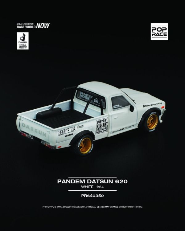 (預購) POP RACE 1/64 日產 PANDEM DATSUN 620 WHITE (預購) POP RACE 1/64 日產 PANDEM DATSUN 620 WHITE