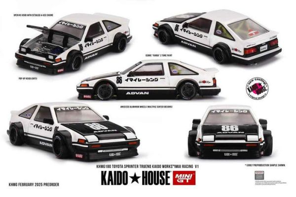 KaidoHouse x MINIGT 1/64 豐田 Toyota AE86 Sprinter Trueno Kaido Street V1 KHMG180 KaidoHouse x MINIGT 1/64 豐田 Toyota AE86 Sprinter Trueno Kaido Street V1 KHMG180