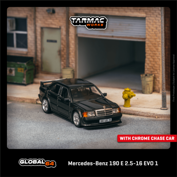 TARMAC WORKS 1/64 賓士 Mercedes-Benz 190 E 2.5-16 EVO 1 Blue-Black metallic T64G-057-BK TARMAC WORKS 1/64 賓士 Mercedes-Benz 190 E 2.5-16 EVO 1 Blue-Black metallic T64G-057-BK