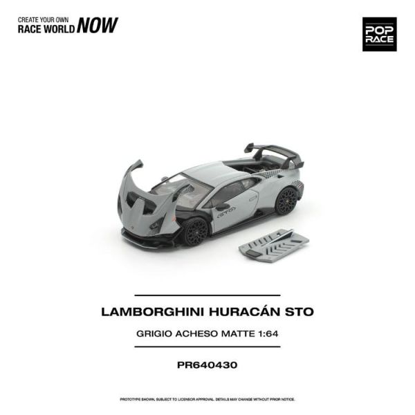 (預購) POP RACE 1/64 藍寶堅尼 LAMBORGHINI HURACAN STO GRIGIO ACHESO MATTE PR640430 20260512 POP RACE 1/64 藍寶堅尼 LAMBORGHINI HURACAN STO GRIGIO ACHESO MATTE PR640430