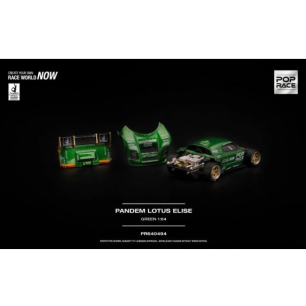 (預購) POP RACE 1/64 蓮花 PANDEM LOTUS ELISE GREEN PR640494 20260819 POP RACE 1/64 蓮花 PANDEM LOTUS ELISE GREEN PR640494