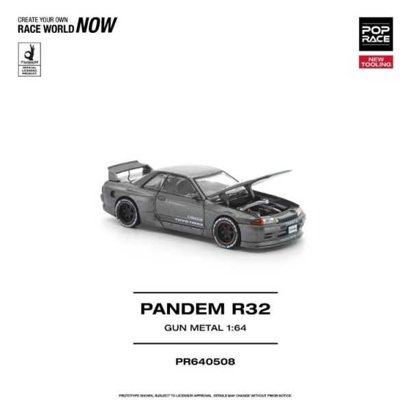 (預購) POP RACE 1/64 PANDEM R32 GUN METAL PR640508 20260521 POP RACE 1/64 PANDEM R32 GUN METAL PR640508