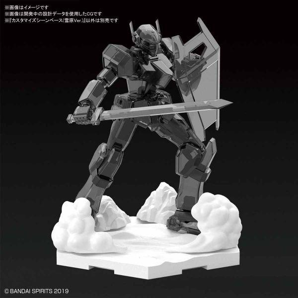 BANDAI 30MM 改裝用 場景台座 雪原版本 BANDAI,30MM,改裝用,場景台座,雪原版本