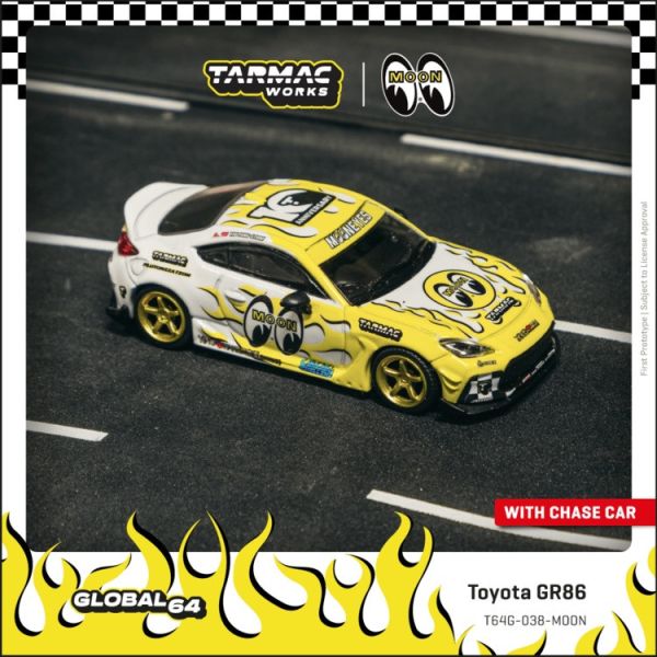 (預購) TARMAC WORKS 1/64 豐田 Toyota GR86 MOONEYES T64G-038-MOON (預購) TARMAC WORKS 1/64 豐田 Toyota GR86 MOONEYES T64G-038-MOON