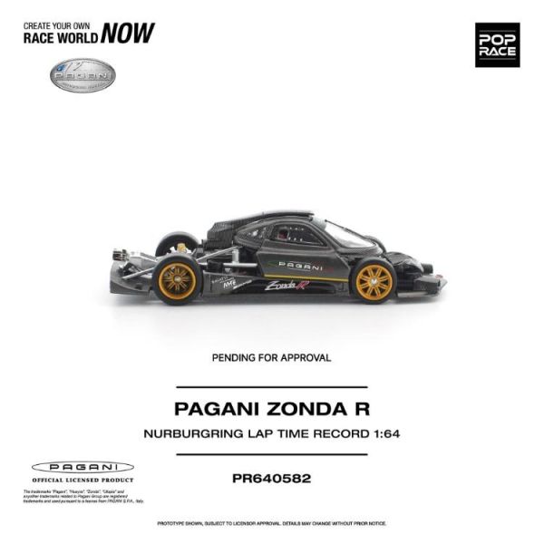 (預購) POP RACE 1/64 帕加尼 PAGANI ZONDA R NURBURGRING LAP TIME RECORD PR640582 20260709 POP RACE 1/64 帕加尼 PAGANI ZONDA R NURBURGRING LAP TIME RECORD PR640582