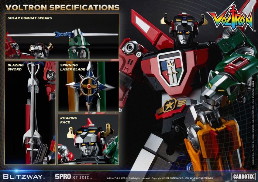 [再販] Blitzway × 5PRO STUDIO CARBOTIX Voltron 五獅合體 百獸王 聖戰士 可動完成品 Blitzway × 5PRO STUDIO,CARBOTIX Voltron,五獅合體 百獸王,聖戰士,可動完成品,