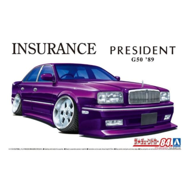 (預購) AOSHIMA 青島 1/24 改裝#84 日產 Insurance G50 president'89 20260609 AOSHIMA 青島 1/24 改裝#84 日產 Insurance G50 president'89