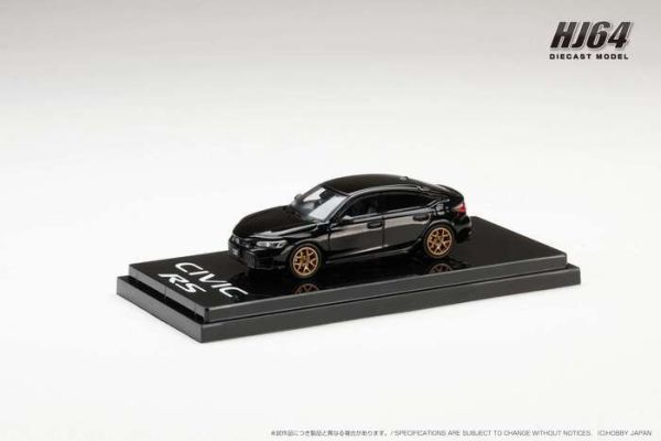 Hobby JAPAN 1/64 本田 Honda CIVIC RS Customized Version Crystal Black Pearl 珍珠黑 HJ642046BBK Hobby JAPAN 1/64 本田 Honda CIVIC RS Customized Version Crystal Black Pearl 珍珠黑 HJ642046BBK