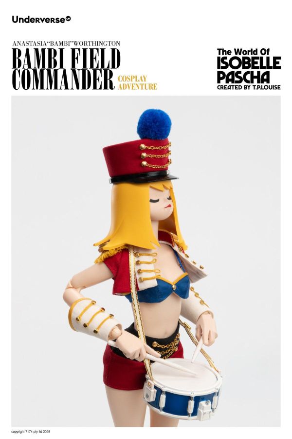 (預購) Underverse 1/6 伊莎貝爾‧帕夏系列 Cosplay系列 軍樂指揮官斑比 可動完成品 UV202615-1 20260903 Underverse 1/6 伊莎貝爾‧帕夏系列 Cosplay系列 軍樂指揮官斑比 可動完成品 UV202615-1