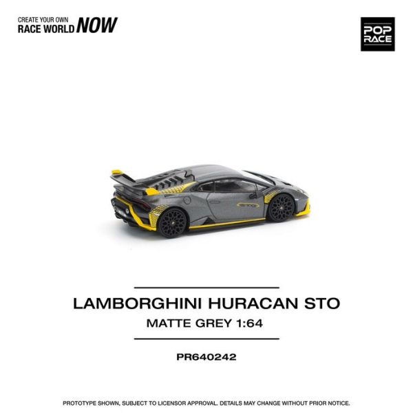 POP RACE 1/64 藍寶堅尼 LAMBORGHINI HURACAN STO MATTE GREY PR640242 POP RACE 1/64 藍寶堅尼 LAMBORGHINI HURACAN STO MATTE GREY PR640242