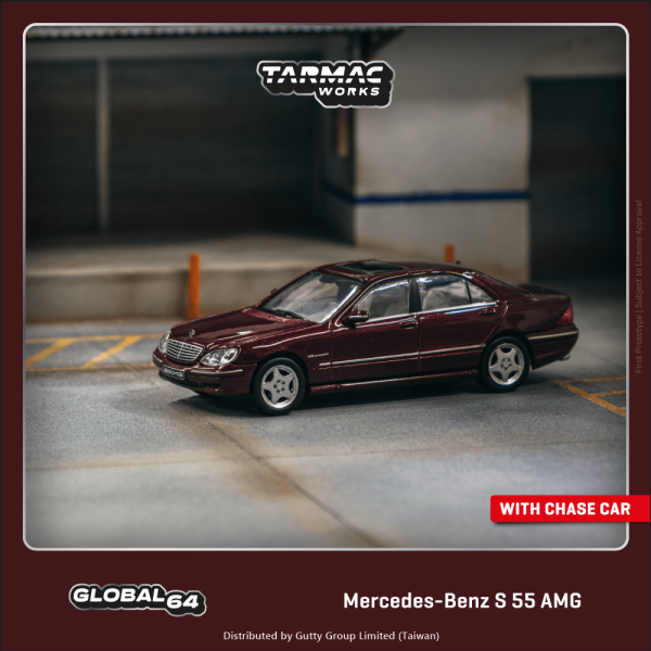 TARMAC WORKS 1/64 賓士 Mercedes-Benz S 55 AMG 波爾多酒紅 TARMAC WORKS 1/64 賓士 Mercedes-Benz S 55 AMG 波爾多酒紅