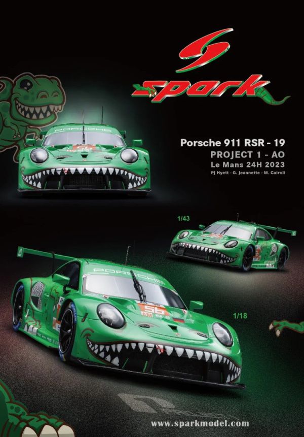 (預購) SPARK 1/64 保時捷 Porsche 911 RSR 19 No.56 PROJECT 1 AO Le Mans 24H 2023 PJ Hyett - G. Jeannette - M. Cairoli Y307 (預購) SPARK 1/64 保時捷 Porsche 911 RSR 19 No.56 PROJECT 1 AO Le Mans 24H 2023 PJ Hyett - G. Jeannette - M. Cairoli Y307