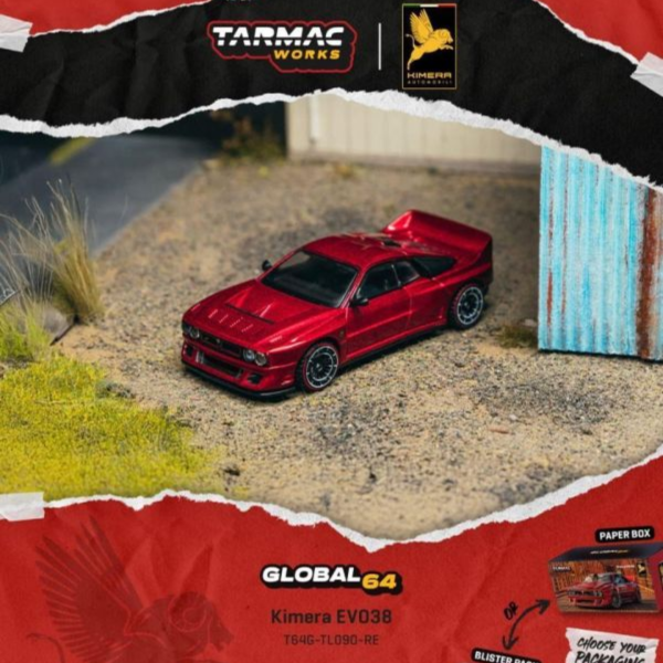 (預購) Tarmac Works 1/64 GLOBAL64 Kimera EVO38 Red T64G-TL090-RE 20260824 Tarmac Works 1/64 GLOBAL64 Kimera EVO38 Red T64G-TL090-RE