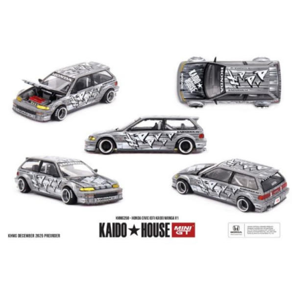 (預購) KAIDO HOUSE x MINIGT 1/64 本田 Honda Civic (EF) Kaido Manga V1 KHMG260 20251218 KAIDO HOUSE x MINIGT 1/64 本田 Honda Civic (EF) Kaido Manga V1 KHMG260