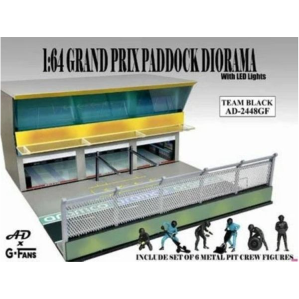 (預購) American Diorama 1/64 1:64 Grand Prix Paddock Diorama Team Balck 黑隊 AD-2448 20260507 American Diorama 1/64 1:64 Grand Prix Paddock Diorama Team Balck 黑隊 AD-2448