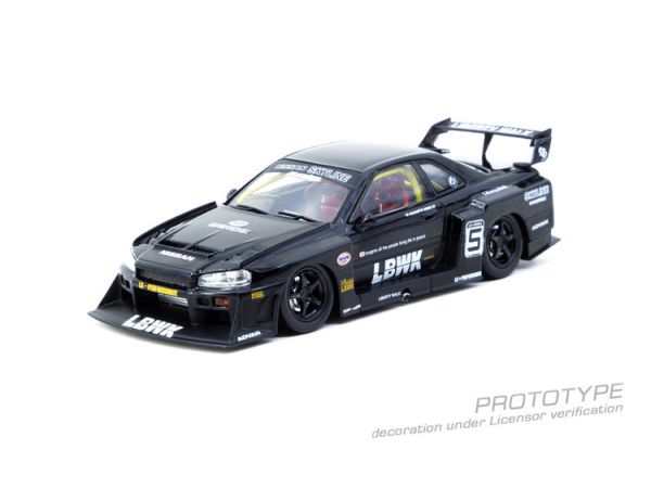 (預購) TARMAC WORKS 1/43 日產 LB-ER34 Super Silhouette SKYLINE Black T43-021-BK (預購) TARMAC WORKS 1/43 日產 LB-ER34 Super Silhouette SKYLINE Black T43-021-BK