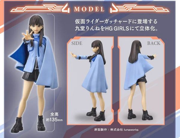 BANDAI 盒玩HG GIRLS 假面騎士葛查多九堂凜音全3種隨機單入販售
