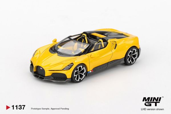 (預購) MINIGT 1/64 布加迪 Bugatti W16 Mistral Yellow LHD MGT01137-L 20251225 MINIGT 1/64 布加迪 Bugatti W16 Mistral Yellow LHD MGT01137-L