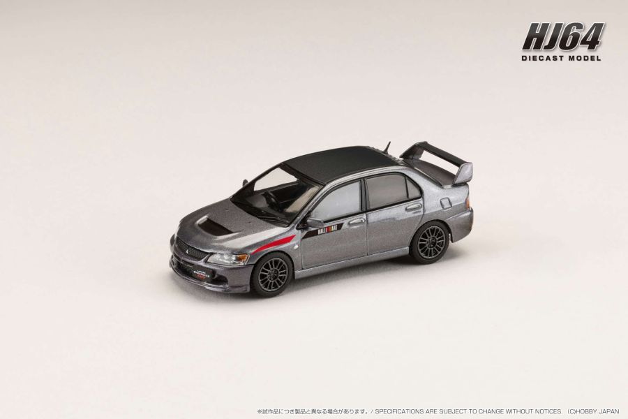 Hobby JAPAN 1/64 三菱 MITSUBISHI LANCER EVOLUTION 9 MR GSR JDM改裝版(附展示引擎) 中紫雲母灰 Hobby JAPAN 1/64 三菱 MITSUBISHI LANCER EVOLUTION 9 MR GSR JDM改裝版(附展示引擎) 中紫雲母灰