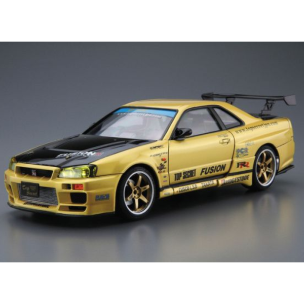 AOSHIMA 青島 1/24 改裝#15 日產 Top Secret BNR34 Skyline GT-R '99 組裝模型 AOSHIMA 青島 1/24 改裝#15 日產 Top Secret BNR34 Skyline GT-R '99 組裝模型