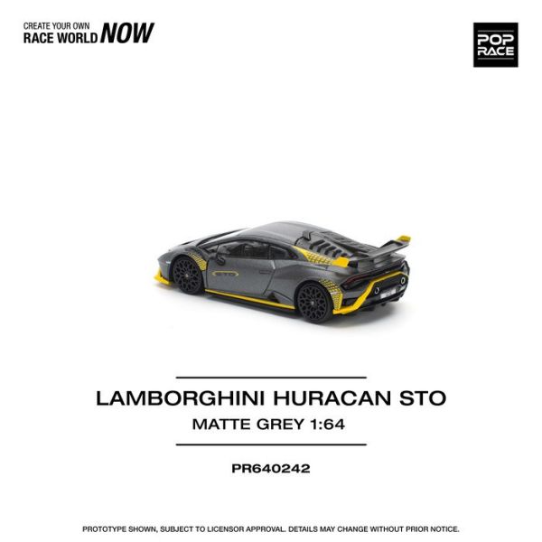 POP RACE 1/64 藍寶堅尼 LAMBORGHINI HURACAN STO MATTE GREY PR640242 POP RACE 1/64 藍寶堅尼 LAMBORGHINI HURACAN STO MATTE GREY PR640242