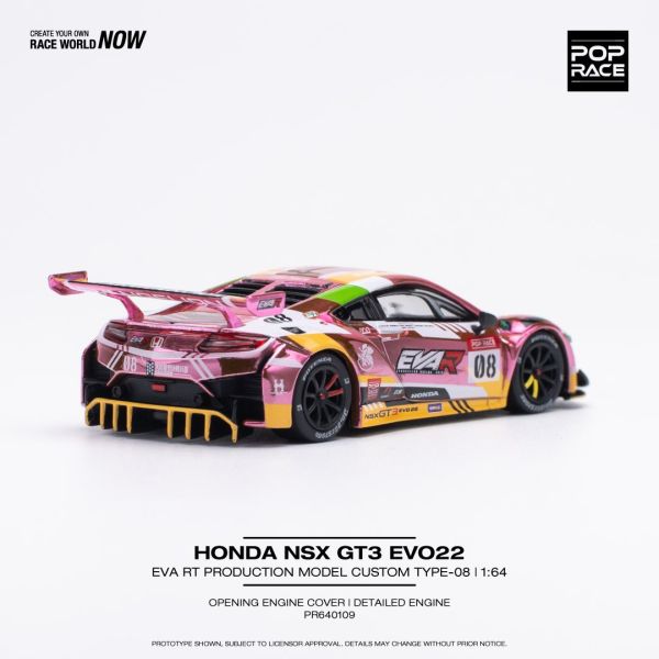 POP RACE 1/64 本田 HONDA NSX GT3 EVO22 EVA RT PRODUCTION MODEL CUSTOM TYPE-08 8號機式樣 新世紀福音戰士Evangelion 合金車 POP RACE 1/64 本田 HONDA NSX GT3 EVO22 EVA RT PRODUCTION MODEL CUSTOM TYPE-08 8號機式樣 新世紀福音戰士Evangelion 合金車