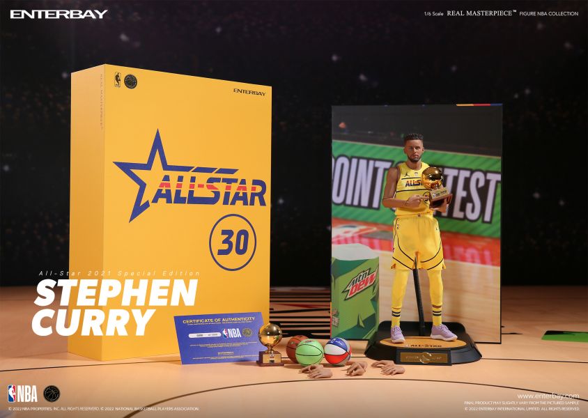 ENTERBAY 1/6 Stephen Curry 史蒂芬柯瑞 NBA 2021 全明星賽 ENTERBAY 1/6 Stephen Curry 史蒂芬柯瑞 NBA 2021 全明星賽