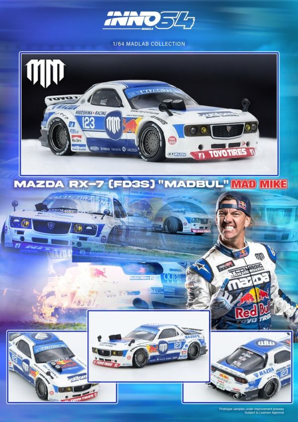(預購) INNO64 1/64 馬自達 MAZDA RX7 (FD3S) "PANDEM ROCKET BUNNY" MADBUL IN64-MADLAB01-MADBUL (預購) INNO64 1/64 馬自達 MAZDA RX7 (FD3S) "PANDEM ROCKET BUNNY" MADBUL IN64-MADLAB01-MADBUL