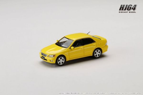 Hobby JAPAN 1/64 豐田 Toyota ALTEZZA RS200 (E10) 1998 超級黃 HJ641080AY Hobby JAPAN 1/64 豐田 Toyota ALTEZZA RS200 (E10) 1998 超級黃 HJ641080AY