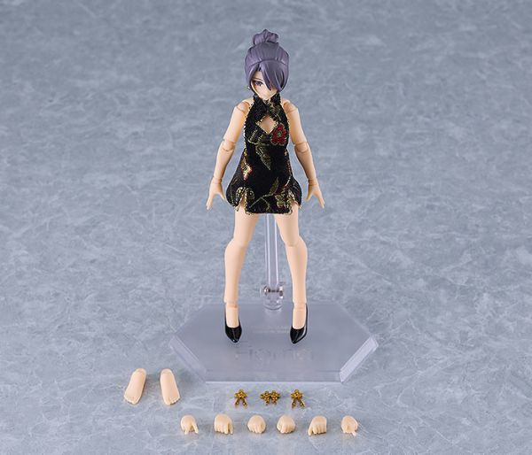 Good Smile figma 569c 女性body (Mika) with 迷你旗袍裝 黑色 可動完成品 Good Smile figma 569c 女性body (Mika) with 迷你旗袍裝 黑色 可動完成品