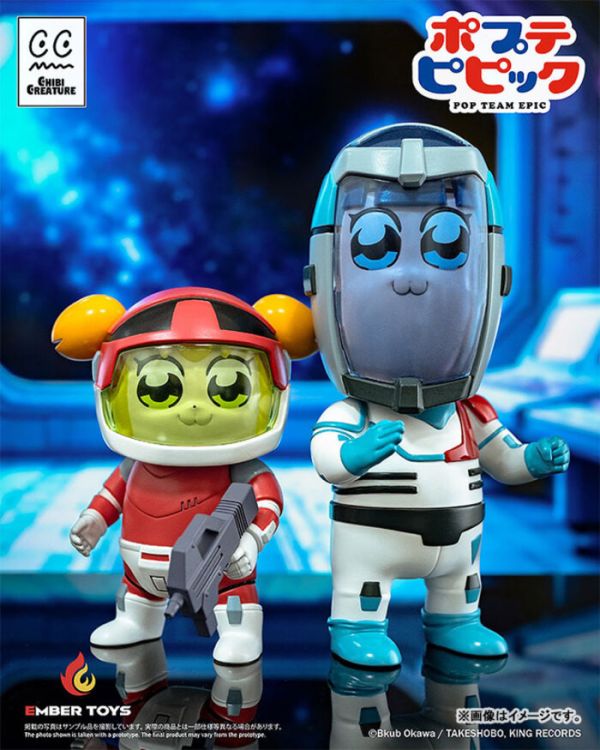 EMBER TOYS Chibi Creature POP TEAM EPIC POP子＆PIPI美 Spacesuit Ver. 軟膠模型 EMBER TOYS Chibi Creature POP TEAM EPIC POP子＆PIPI美 Spacesuit Ver. 軟膠模型