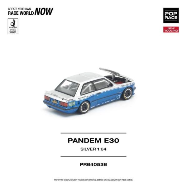 (預購) POP RACE 1/64 PANDEM E30 SILVER PR640536 20260701 POP RACE 1/64 PANDEM E30 SILVER PR640536