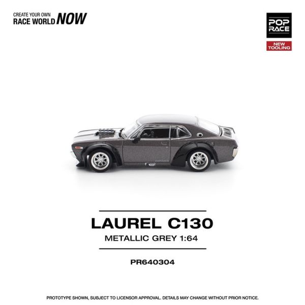 (預購) POP RACE 1/64 日產 Nissan LAUREL C130 METALLIC GREY (預購) POP RACE 1/64 日產 Nissan LAUREL C130 METALLIC GREY