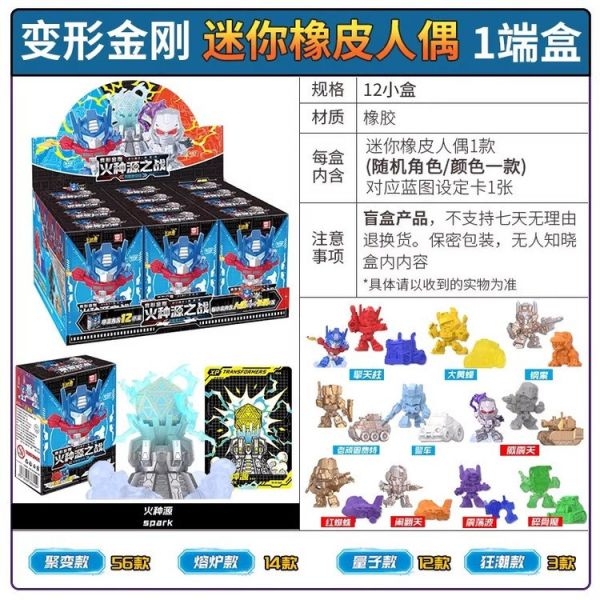 代理版 卡游KAYOU 變形金剛 迷你橡皮人偶 第1彈 一中盒12入販售 原封出貨 代理版 卡游KAYOU 變形金剛 迷你橡皮人偶 第1彈 一中盒12入販售 原封出貨