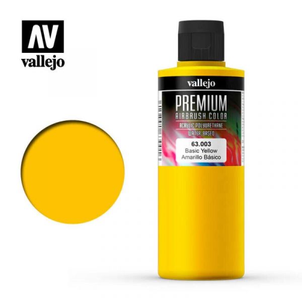Acrylicos Vallejo 62003 高階色彩 Premium Color 基礎黃色 Basic Yellow 60 ml. Acrylicos Vallejo,62003,高階色彩,Premium,Color,基礎黃色,Basic,Yellow,60,ml. ,