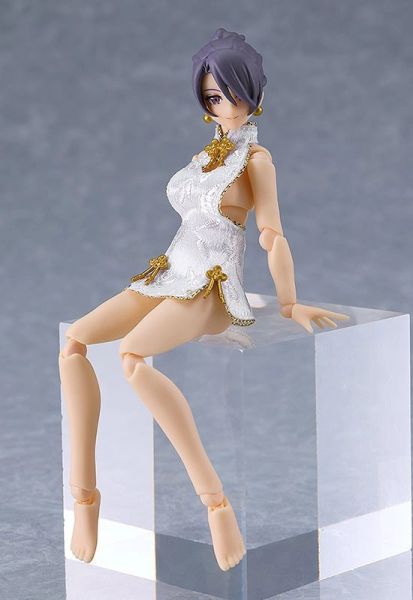 Good Smile figma 569b 女性body (Mika) with 迷你旗袍裝 白色 可動完成品 Good Smile figma 569b 女性body (Mika) with 迷你旗袍裝 白色 可動完成品