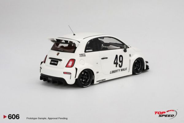TOPSPEED 1/18 LB-WORKS x Abas Works Abarth 595 Gara White TS0606 TOPSPEED 1/18 LB-WORKS x Abas Works Abarth 595 Gara White TS0606