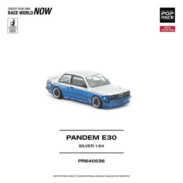 (預購) POP RACE 1/64 PANDEM E30 SILVER PR640536 20260701 POP RACE 1/64 PANDEM E30 SILVER PR640536