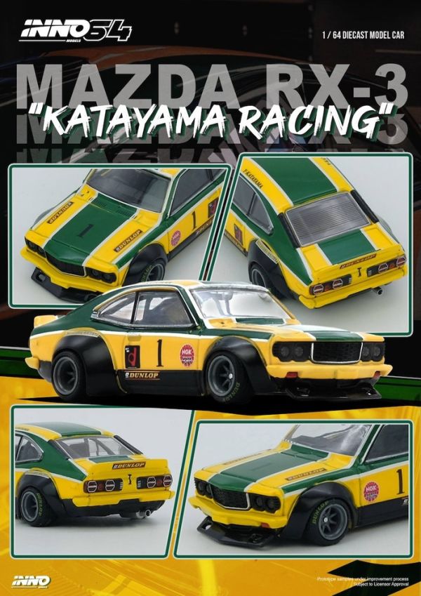 INNO64 1/64 馬自達 MAZDA SAVANNA RX3 "KATAYAMA IN64-RX3-KTYM INNO64 1/64 馬自達 MAZDA SAVANNA RX3 "KATAYAMA IN64-RX3-KTYM
