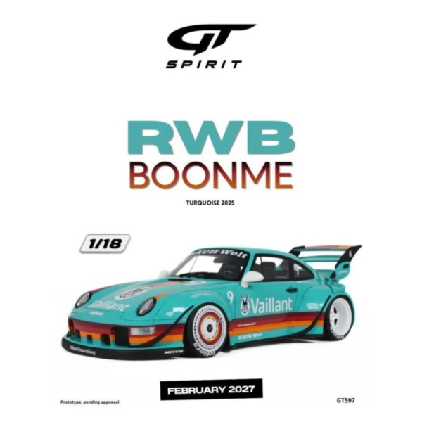 (預購) GT SPIRIT 1/18 RWB BOONME TURQUOISE 2025 GT597 20260928 GT SPIRIT 1/18 RWB BOONME TURQUOISE 2025 GT597