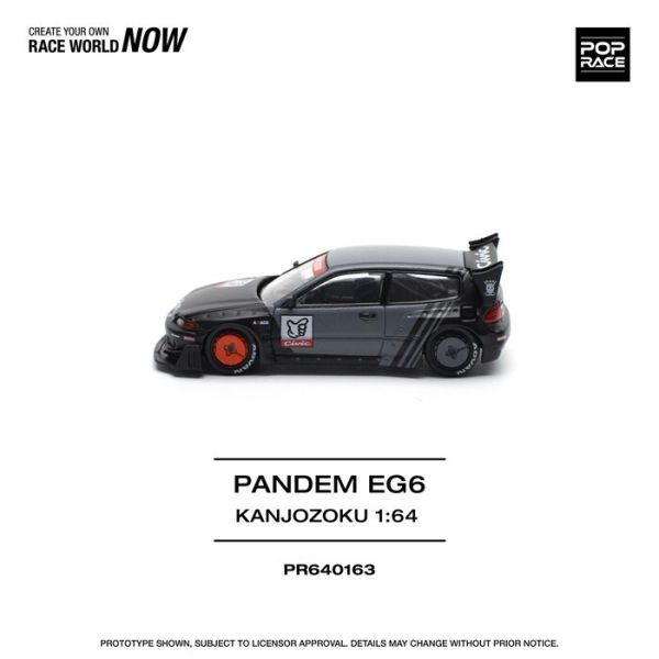 POP RACE 1/64 本田 HONDA PANDEM CIVIC EG6 "KANJOZOKU" PR640163 POP RACE 1/64 本田 HONDA PANDEM CIVIC EG6 "KANJOZOKU" PR640163