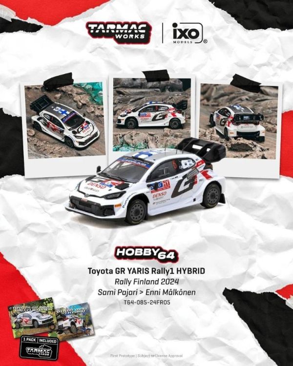 (預購) TARMAC WORKS 1/64 豐田 HOBBY64 Toyota GR YARIS Rally1 HYBRID Rally Finland 2024 T64-085-24FR05 20260806 TARMAC WORKS 1/64 豐田 HOBBY64 Toyota GR YARIS Rally1 HYBRID Rally Finland 2024 T64-085-24FR05
