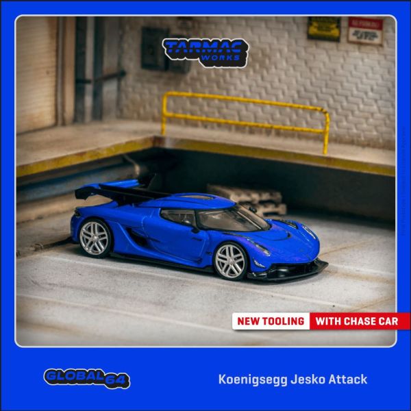 TARMAC WORKS 1/64 柯尼賽克 Koenigsegg Jesko Attack Blue 攻擊藍 TARMAC WORKS 1/64 柯尼賽克 Koenigsegg Jesko Attack Blue 攻擊藍