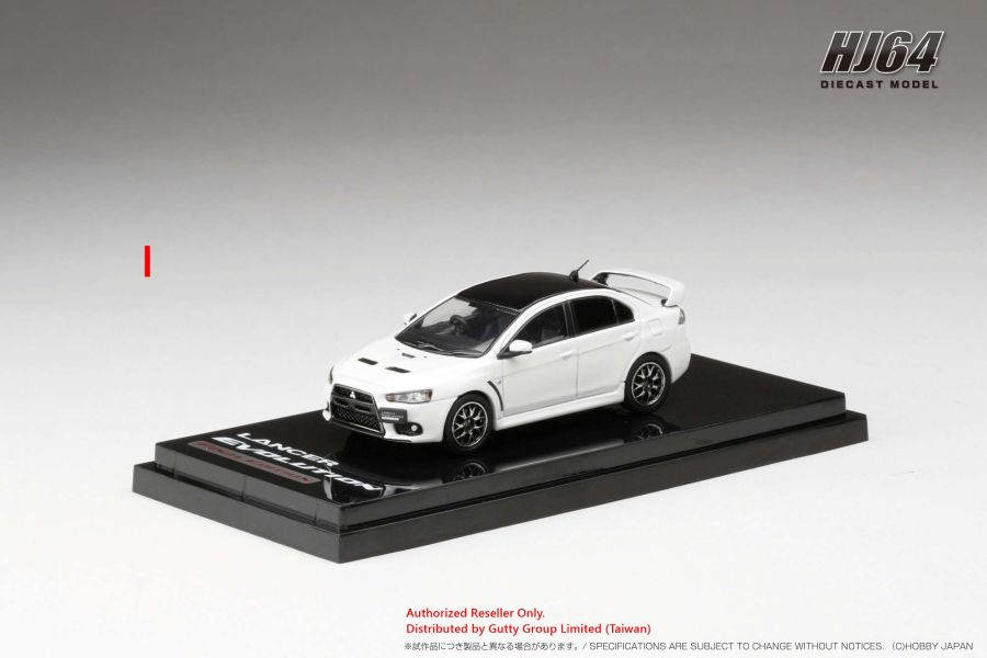 Hobby JAPAN 1/64 三菱 Mitsubishi Lancer Evolution X Final Edition EVO十代最終版 黑頂板 珍珠白 Hobby JAPAN 1/64 三菱 Mitsubishi Lancer Evolution X Final Edition EVO十代最終版 黑頂板 珍珠白