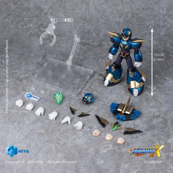 (預購) Hiya Toys E.B.S. 15.5cm 洛克人X系列 艾克斯 究極裝甲ver. 可動完成品 EBM0383 20260924 Hiya Toys E.B.S. 15.5cm 洛克人X系列 艾克斯 究極裝甲ver. 可動完成品 EBM0383
